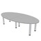 Skutchi Designs 45 in W, 96 in L, 29 in H, Engineered Wood Top, Grey HAR-OVL-46X93-PT-01 - alternate 1